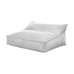 Cadence & Co. Wilde Ribbed Luxe Fleece Double Sofa Bean Bag Lounge Cover Silver Grey
