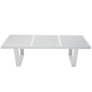 Sk Designer Living | Replica George Nelson Platform Bench | 152cm - Bone White