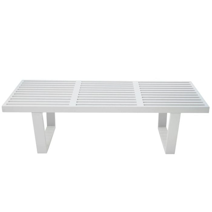 Sk Designer Living | Replica George Nelson Platform Bench | 152cm - Bone White