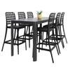 Frankie Remix 7pc Bar Set Armless - Black