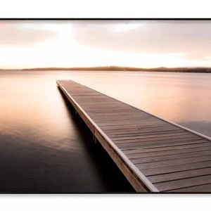 Wooden Pier On Sunrise View  Print 100% Australian Made 90x60cm  (Poster)