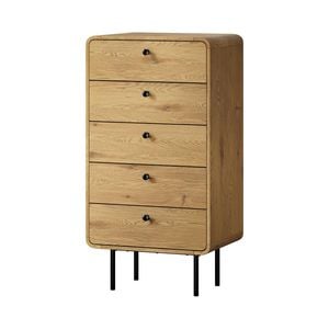 Oikiture 5 Chest of Drawers Tallboy Dresser Natural