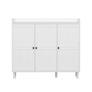Homfurn 8-tier Shoe Rack Cabinet – Adjustable Shelves, Stores 30 Pairs, Anti-tip Kit, White