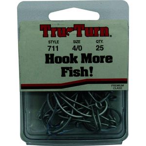Tru Turn 711 Forged Perma Streel Cone Cut Fishing Hook 25pk 4/0