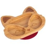 Tiny Dining Bamboo Fox Baby Feeding Plate with Suction Cup