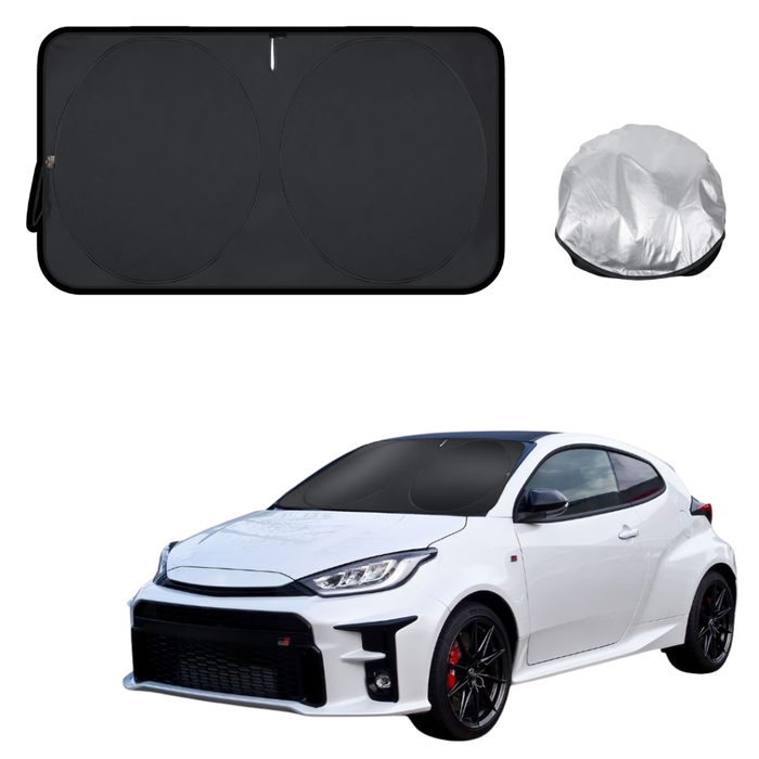 Front Windscreen Sun Shade for Toyota GR Yaris 2021 - Current - Standard 150 x 85 cm - Black