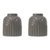 2PK Splosh Amber Garden Small Ceramic Vase Home Decor 12x15cm - Green