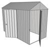 Build-a-Shed 1.5 x 3.0 x 2.3m Front Gable Dual Single Hinged Door Narrow Shed - Zinc