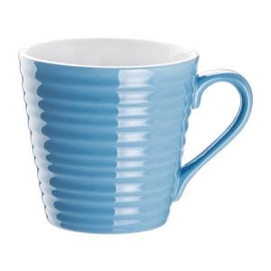 Olympia Cafe Mug Blue Ripple 340ml Box Of 6 Ceramic Coffee Cup Drinkware