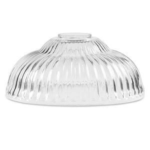 Brilliant 20cm Rosie Vintage Ribbed Classic Glass Shade For Pendant 