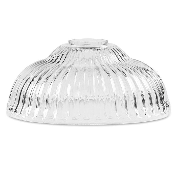 Brilliant 20cm Rosie Vintage Ribbed Classic Glass Shade For Pendant 