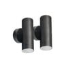 Brilliant Black Coolum Project Modern Wall Light LED - Twin Pack