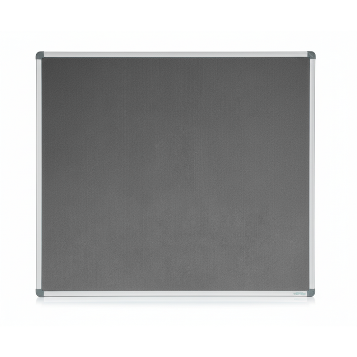 Corporate Felt Pinboard Aluminium Frame 900x900mm Grey