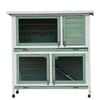 Yes4pets Green Large Double Storey Rabbit Hutch Guinea Pig Ferret Cage