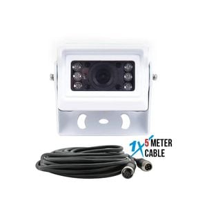 Elinz Small Heavy Duty White Ahd 1080p Reversing Camera 5m Cable
