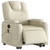 vidaXL Electric Stand up Massage Recliner Chair Armchair Cream Faux Leather