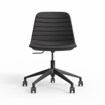 OLG Office Sofia Gas Lift Chair Casters Black Frame & Black PU Leatherette