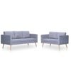vidaXL Sofa Set 2-Seater and 3-Seater Fabric Light Grey