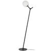 Telbix Ohh Modern Standing Floor Lamp Light Glass Metal Black Opal Matt