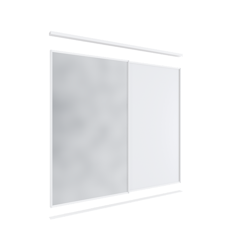 2100 x 1801 - 2400mm 1 Mirror 1 Melamine 2 Door Combo Package