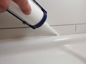 DIY Step Image - How to silicone a gap . Blob storage upload.