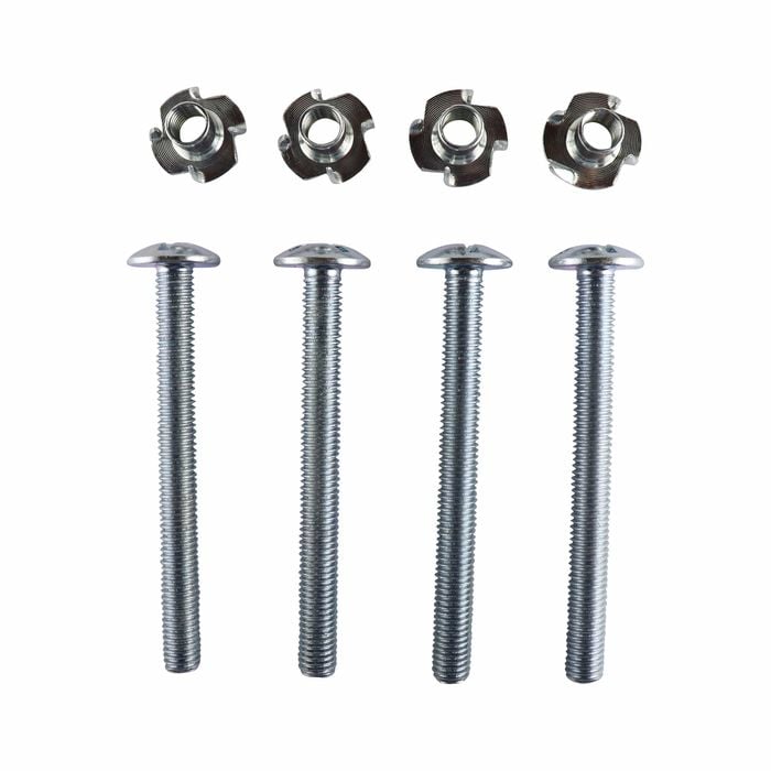 Everhang M10 x 100mm Zinc Plated Tee Nut and Bolt - 4 Pack