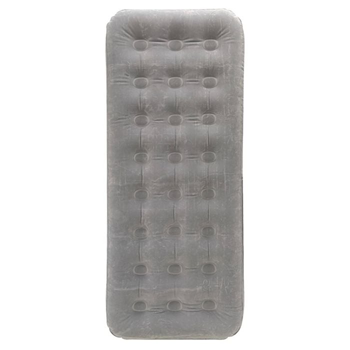 Wildtrak Single Inflatable Air Mattress 185cm Single Coil Waterproof Airbed Grey