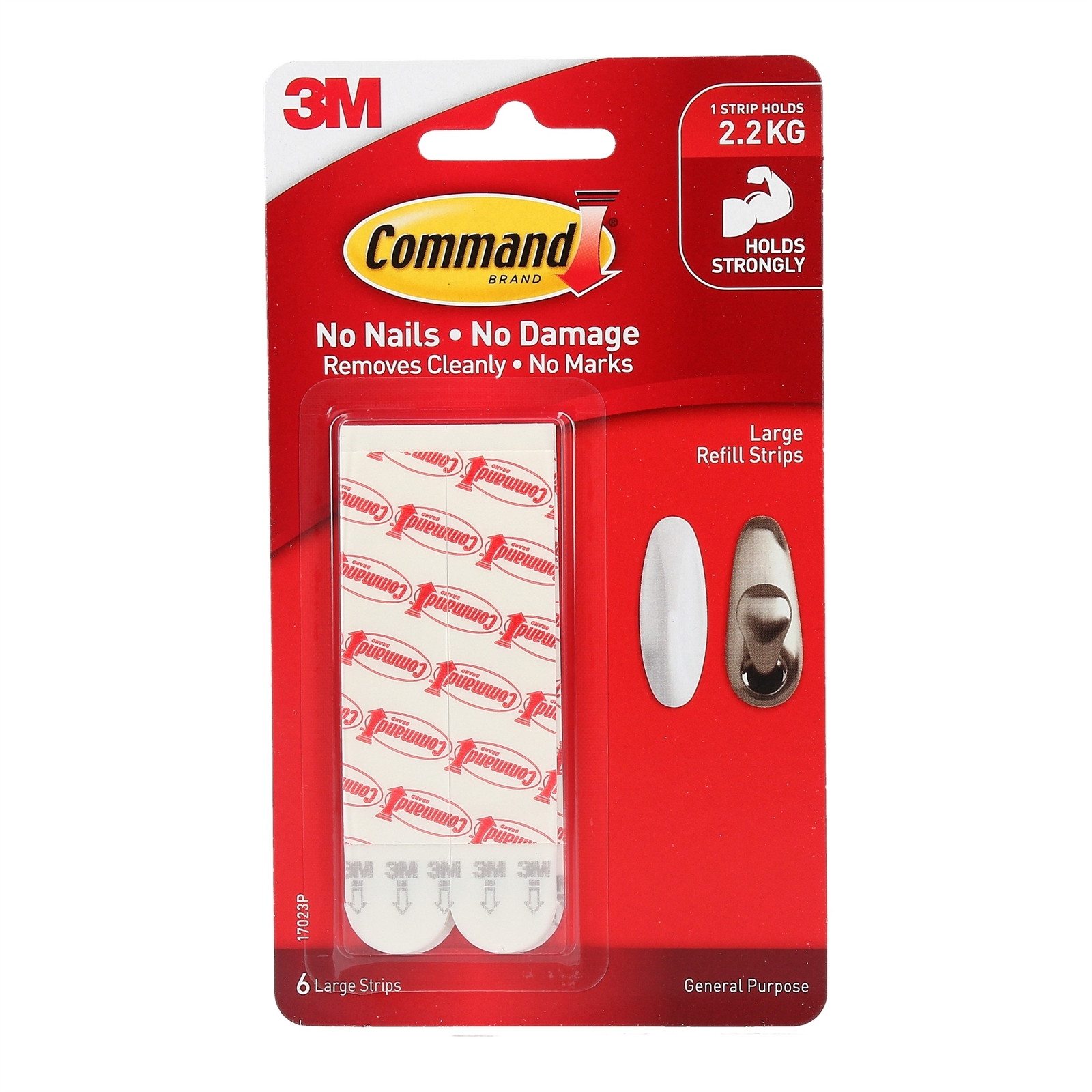 Command Large White Adhesive Refill Strips 6 Pack Bunnings Australia