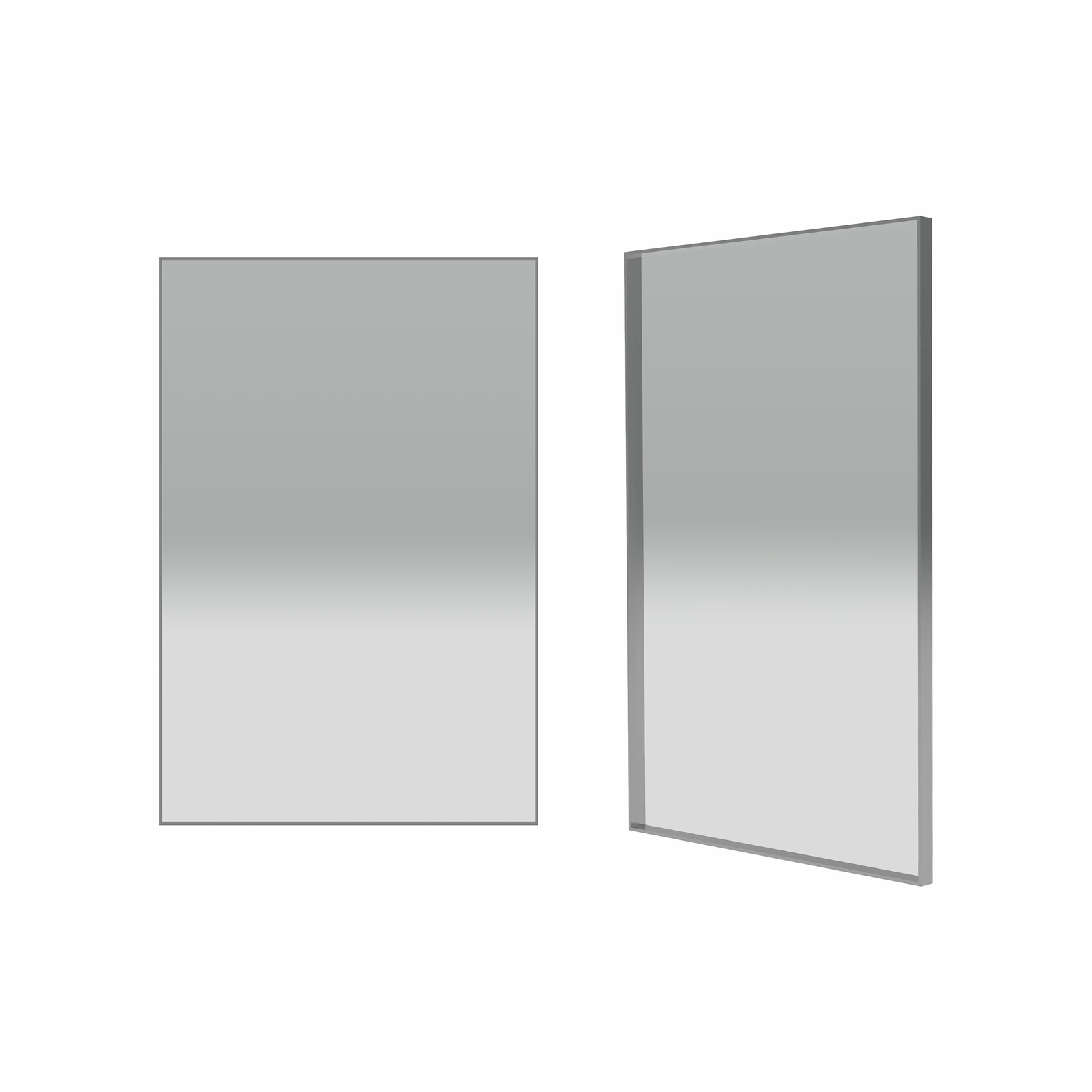 Forme 600mm Brushed Stainless Steel Rectangle Framed Mirror product image