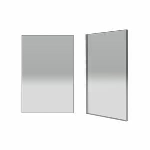 Forme 600mm Brushed Stainless Steel Rectangle Framed Mirror