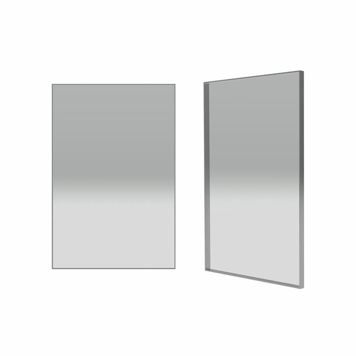 Forme 600mm Brushed Stainless Steel Rectangle Framed Mirror