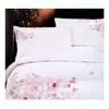 310TC Rose White Cotton Embroidery Quilt Cover Set Queen
