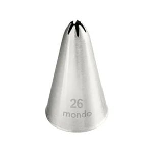 Mondo Stainless Steel #26 Closed Star Piping Tip Icing Cake Decorating Nozzle SL
