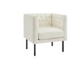 Tufted Club Chair - White
