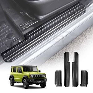 Door Sill Plate Protector Set for Suzuki Jimny XL 5-Door 2023-Onwards Front Rear Entry Car Threshold Scuff Trim Covers Guards