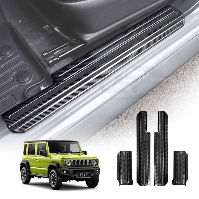 Door Sill Plate Protector Set for Suzuki Jimny XL 5-Door 2023-Onwards Front Rear Entry Car Threshold Scuff Trim Covers Guards