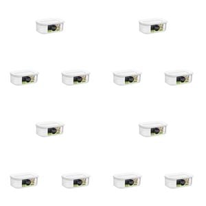 12PK Lemon & Lime 460ML Fresh Seal Canister Food Storage - White