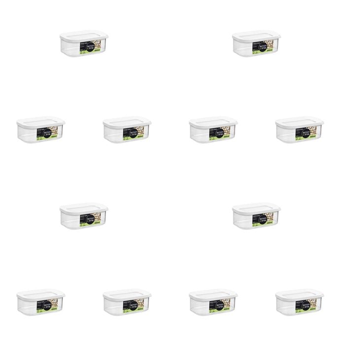 12PK Lemon & Lime 460ML Fresh Seal Canister Food Storage - White