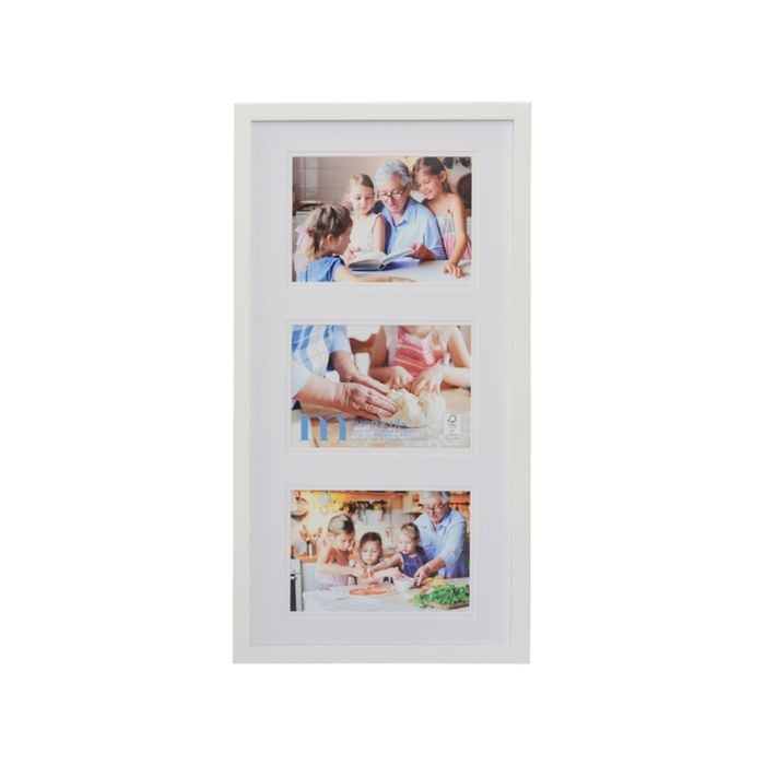 Home+wares 10x20" With 3-5x7" Openings White Photo Frame - Pack Of 4
