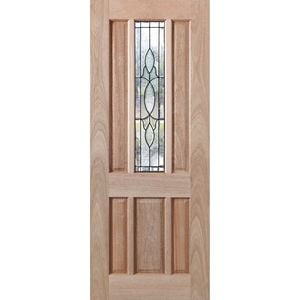 Woodcraft 2040 x 820 x 40mm Entrance Door Hamlett Teardrop TG Glass