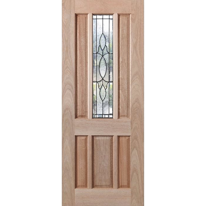 Woodcraft 2040 x 820 x 40mm Entrance Door Hamlett Teardrop TG Glass