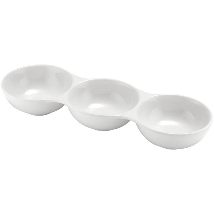 Ladelle Alto Serve & Share 3 Pod Porcelain Serving Bowl Dinnerware/Kitchenware