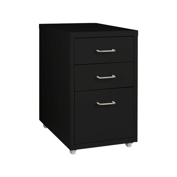 Levede 3 Drawer Office Drawers Cabinet Storage Cabinets Steel Rack Home Black