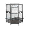 Yes4pets 185cm Xxl Corner Bird Cage Pet Parrot Aviary  Perch Castor Wheel