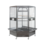YES4PETS 185cm XXL Corner Bird Cage Pet Parrot Aviary  Perch Castor Wheel
