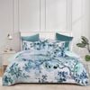 Bianca Woodbury White Botanical Printed Bedspread Set Double