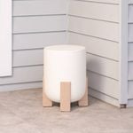 Marquee 350 x 350 x 450mm Stool Side White Latte Venice