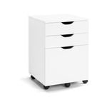 Belle Filing Cabinet Storage 3 Drawers Home Office Mobile Pedestal White