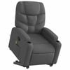 vidaXL Stand up Massage Recliner Chair Armchair Single Sofa Dark Grey Fabric