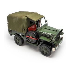 Boyle Metal Ornament Figurine Army Jeep Truck Green 34cm